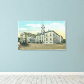 Toile Portland, MaineVue extérieure de l'hôtel de ville (Insitu (Plancher de Bois))