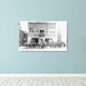 Toile Portland, OR Fire Station Horse Drase and Men (Insitu (Plancher de Bois))