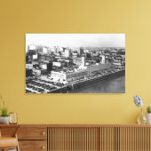 Toile Portland, OR Vue aérienne du pont Hawthorne (Insitu(Salon))