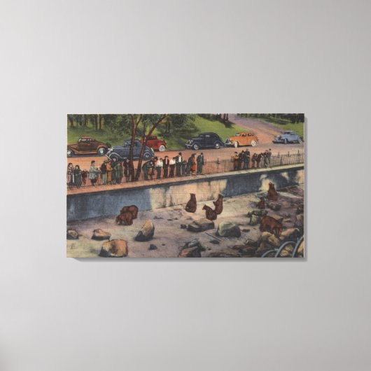 Toile Portland, ORBear Dens à Washington Park (Recto)