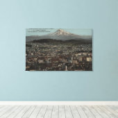 Toile Portland, Oregon - Vue sur le centre-ville avec le (Insitu (Plancher de Bois))