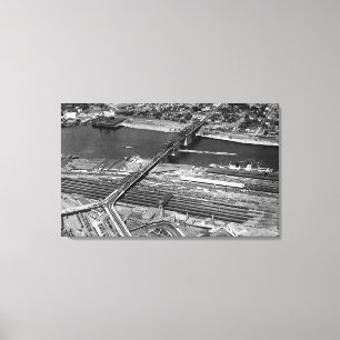 Toile Portland, OU pont et dépôt de Broadway