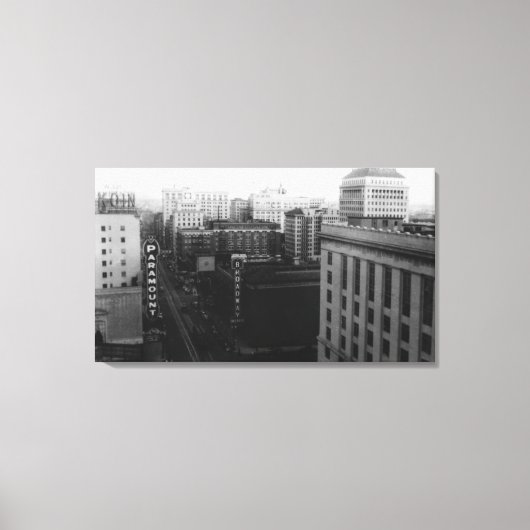 Toile Portland, OU Vue de Broadway depuis Main St. (Recto)