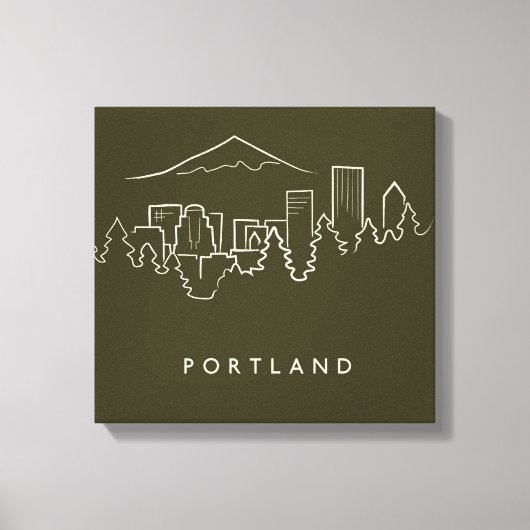 Toile Portland Skyline (Recto)