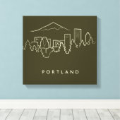 Toile Portland Skyline (Insitu (Plancher de Bois))