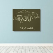 Toile Portland Skyline (Insitu (Plancher de Bois))