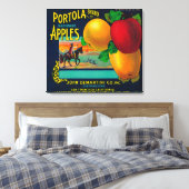 Toile Portola Apple Étiquette Crate (Insitu(Chambre))