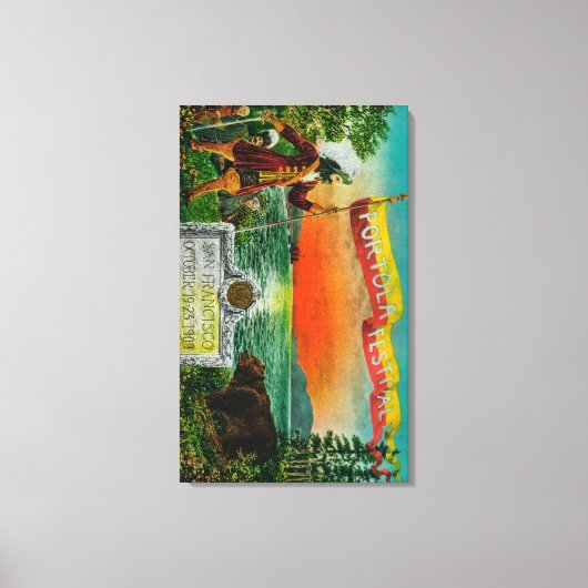 Toile Portola Festival Publicité (explorateur) (Recto)