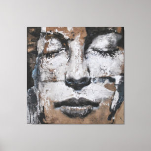 Toile portrait, abstraction, aquarelle, art, décor,