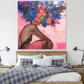 Toile portrait, abstraction, aquarelle, art, décoration, (Insitu(Chambre))