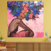 Toile portrait, abstraction, aquarelle, art, décoration, (Insitu(Salon))