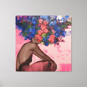 Toile portrait, abstraction, aquarelle, art, décoration,