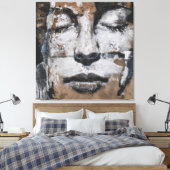 Toile portrait, abstraction, aquarelle, art, décoration, (Insitu(Chambre))