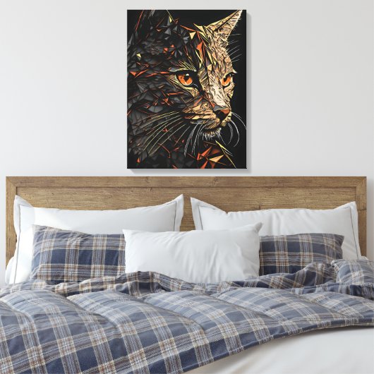 Toile Portrait abstrait de chat (Insitu(Chambre))