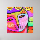 Toile Portrait Abstrait d'un chat (Recto)