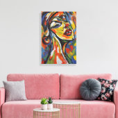 Toile Portrait Abstrait gras - Art expressionniste (Insitu(Salon))