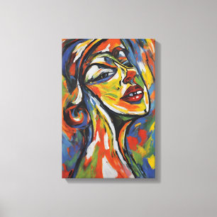 Toile Portrait Abstrait gras - Art expressionniste