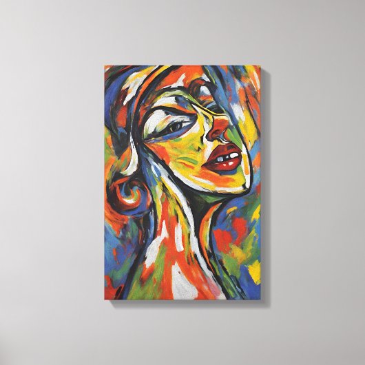 Toile Portrait Abstrait gras - Art expressionniste (Recto)