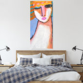Toile Portrait Abstrait paisible d'une femme (Insitu(Chambre))