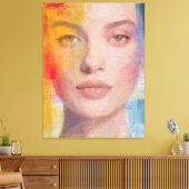 Toile Portrait Abstrait Vibrant à l'Impasto (Insitu(Salon))
