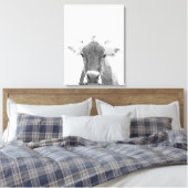 Toile Portrait animal de vache noir et blanc (Insitu(Chambre))