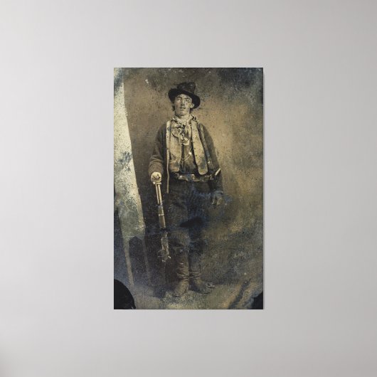 Toile Portrait authentifié de Billy the Kid (1880) (Recto)