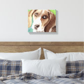 Toile portrait Beagle aquarelle (Insitu(Chambre))