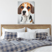Toile Portrait beagle Gouache Art (Insitu(Chambre))
