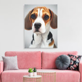 Toile Portrait beagle Gouache Art (Insitu(Salon))