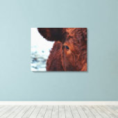 Toile portrait Brown de vache (Insitu (Plancher de Bois))