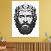 Toile Portrait calligraphié du roi David - Écriture vint (Insitu(Salon))