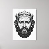 Toile Portrait calligraphié du roi David - Écriture vint (Recto)
