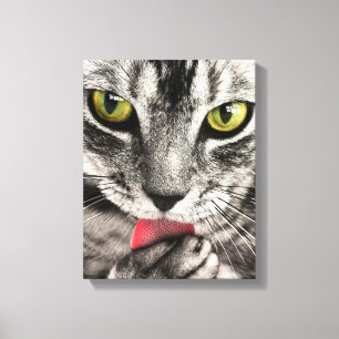 Toile Portrait Chat Cute Imprimer