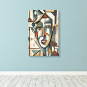 Toile Portrait Cubiste moderne Abstrait Mur Art Canvas (Insitu (Plancher de Bois))