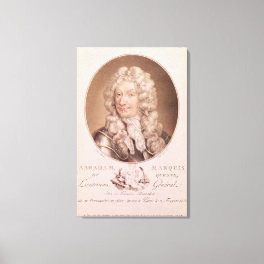Toile Portrait d'Abraham Duquesne (Recto)