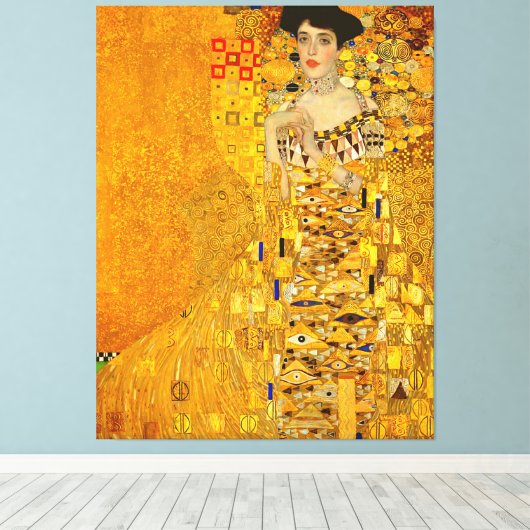 Toile Portrait d'Adele Bloch-Bauer I de Gustav Klimt (Insitu (Plancher de Bois))