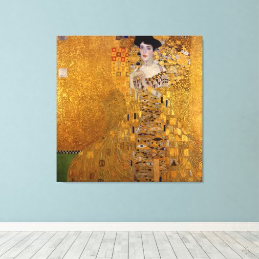 Toile Portrait d'Adele Bloch-Bauer par Gustav Klimt 1907 (Insitu (Plancher de Bois))
