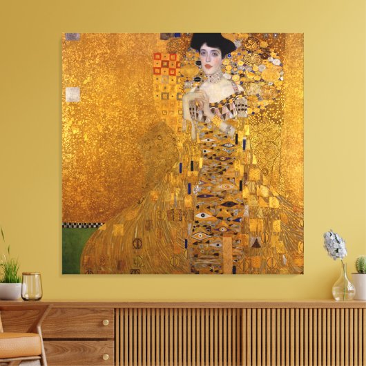 Toile Portrait d'Adele Bloch-Bauer par Gustav Klimt 1907 (Insitu(Salon))