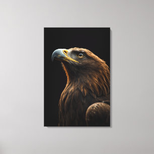 Toile Portrait d'Aigle Majestueux, Force et Confiance Ro