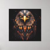 Toile Portrait d'aigle mosaïque (Recto)