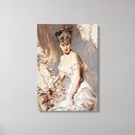 Toile Portrait d'Alice Regnault (par Giovanni Boldini) (Recto)