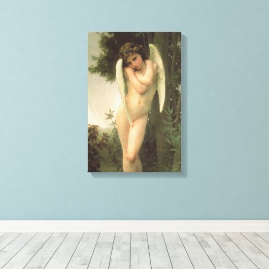 Toile Portrait d'ange de Cupidon (Cupid) par Bouguereau (Insitu (Plancher de Bois))