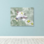 Toile Portrait d'aquarelle de la chèvre de bébé (Insitu (Plancher de Bois))