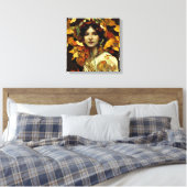 Toile Portrait d'automne "Aurelia" (Insitu(Chambre))