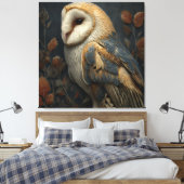 Toile Portrait d'automne de la chouette effraie (Insitu(Chambre))