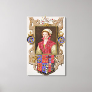 Toile Portrait de 1507-36) 2èmes reines d'Anne Boleyn