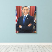 Toile Portrait de Barack Obama (Insitu (Plancher de Bois))