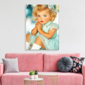 Toile Portrait de bébé fille des années 1950 (Insitu(Salon))