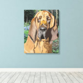 Toile Portrait de Bloodhound (Insitu (Plancher de Bois))
