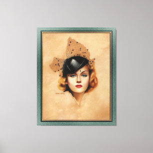 Toile Portrait de Carole Lombard par Charles Gates Sheld